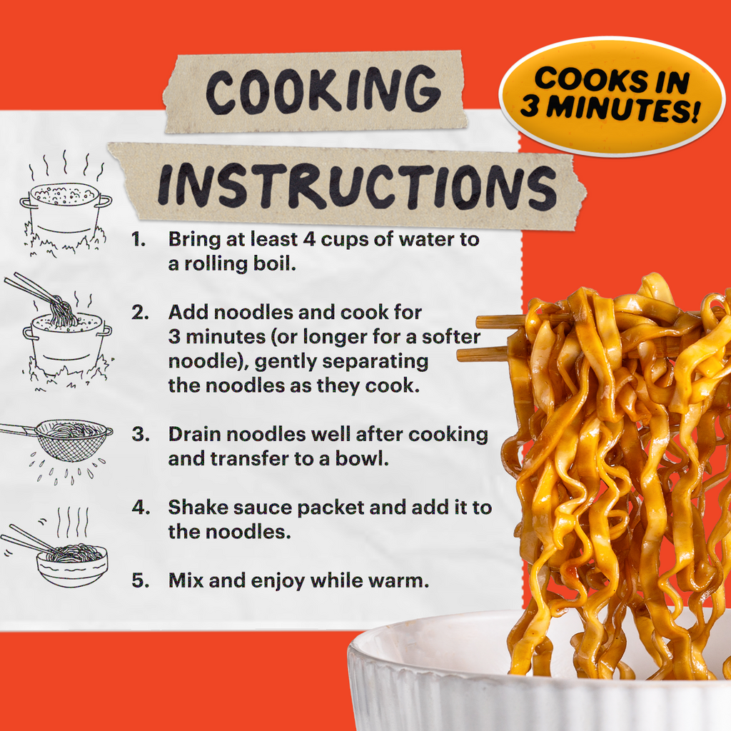 Spicy Soy Noodles | 4 Packs - Simple Use